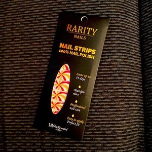 Rarity Nails Wrap red and gold swirl